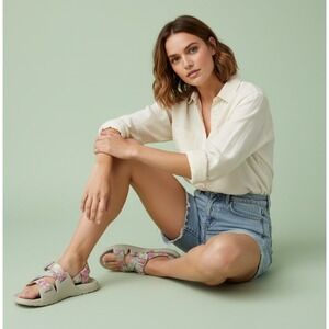 Chaco Slides‎ Sandals Tie Dye Straps Women's W10 Beige Casual Comfort